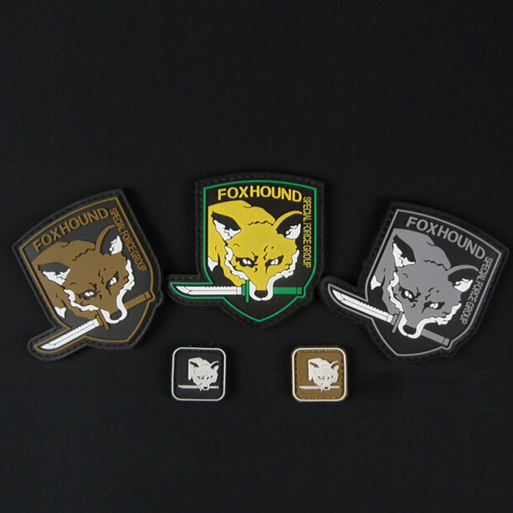 5 PCS METAL GEAR SOLID FOX HOUND 3D TACTICAL ARMY RUBBER PVC PATCH