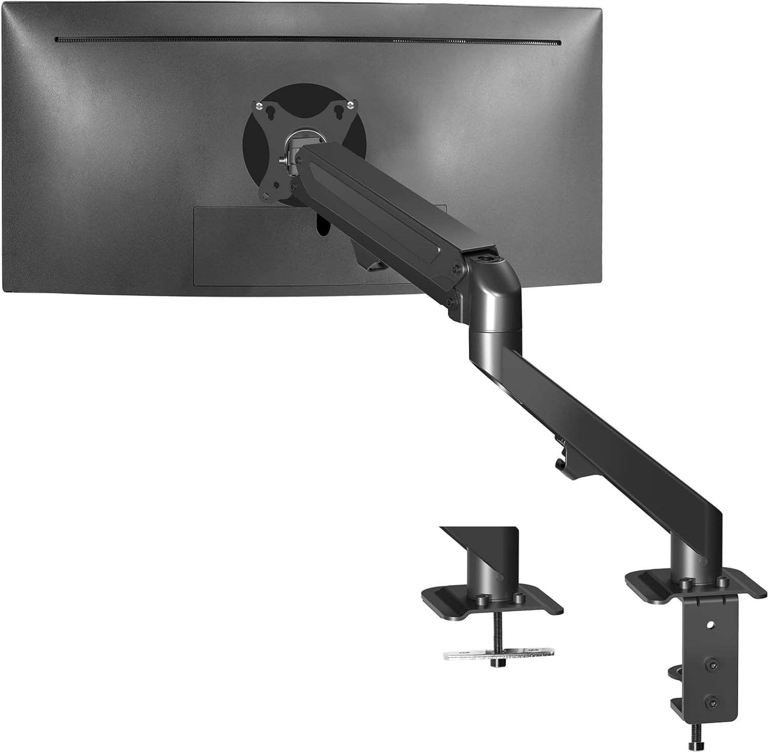 Heavy Duty Single Monitor Tension Arm for up to 27 inch Screens, Holds 14.3 l...