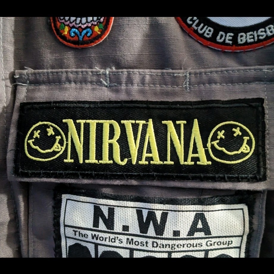 Nirvana Band Patch Kurt Cobain Grunge Alt Rock Embroidered Iron On 5x1.5"