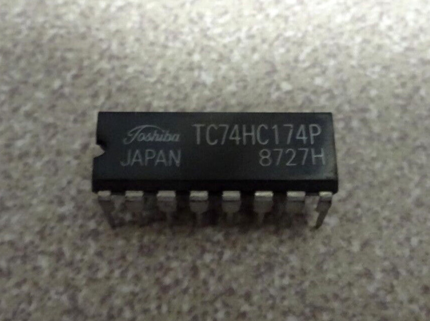 TC74HC174P Hex D-Type Flip-Flops, DIP IC Lot of 2
