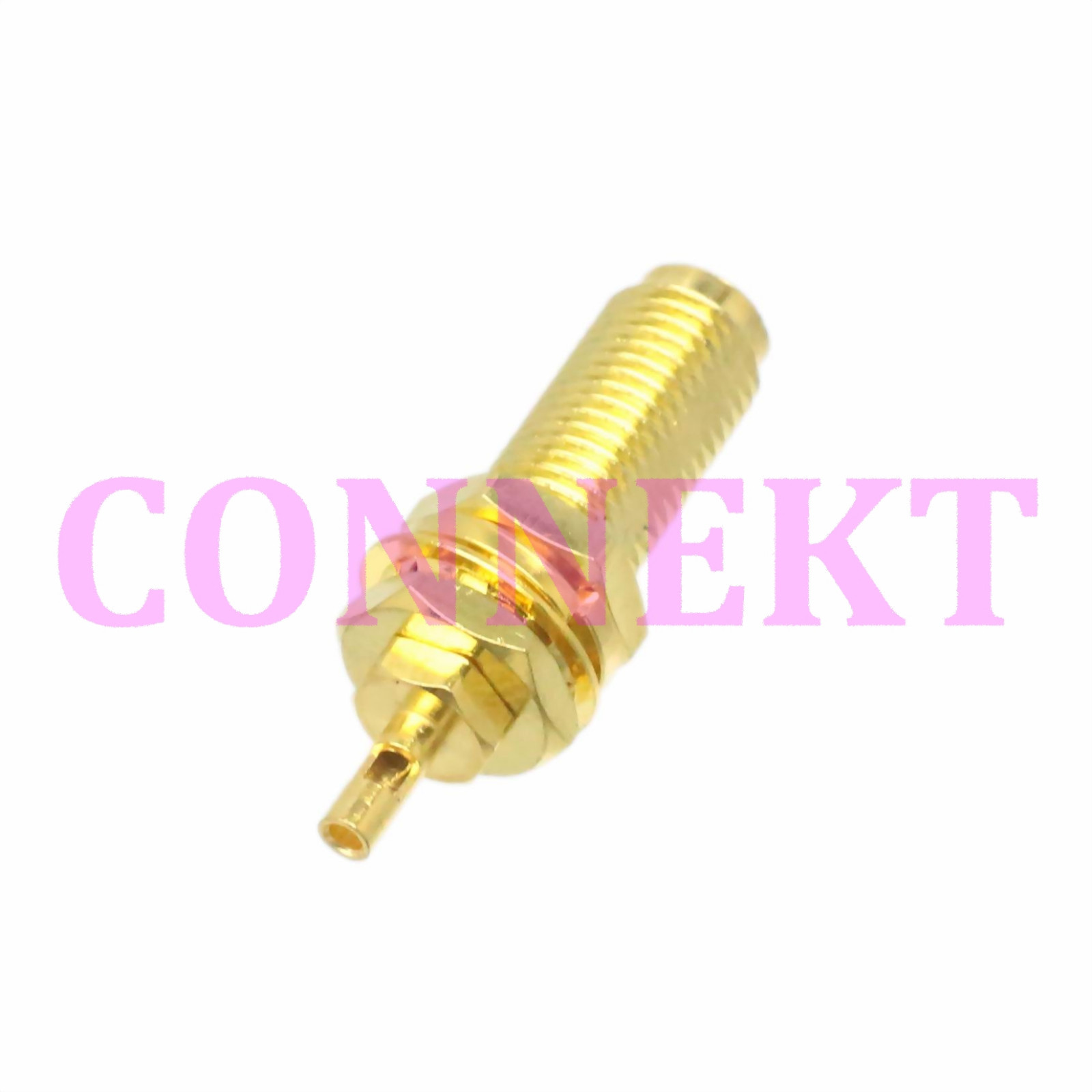 1pce RP-SMA female bulkhead crimp 1.13 mm cable RF connector straight 17mm screw