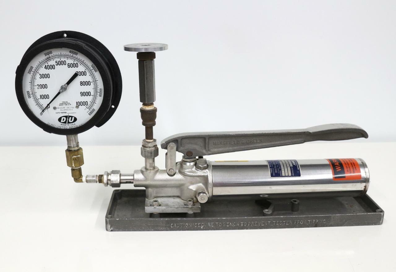 Ametek Model T Dead Weight Tester w/ Ashcroft 1305B100, 2000-10000 Range Weights