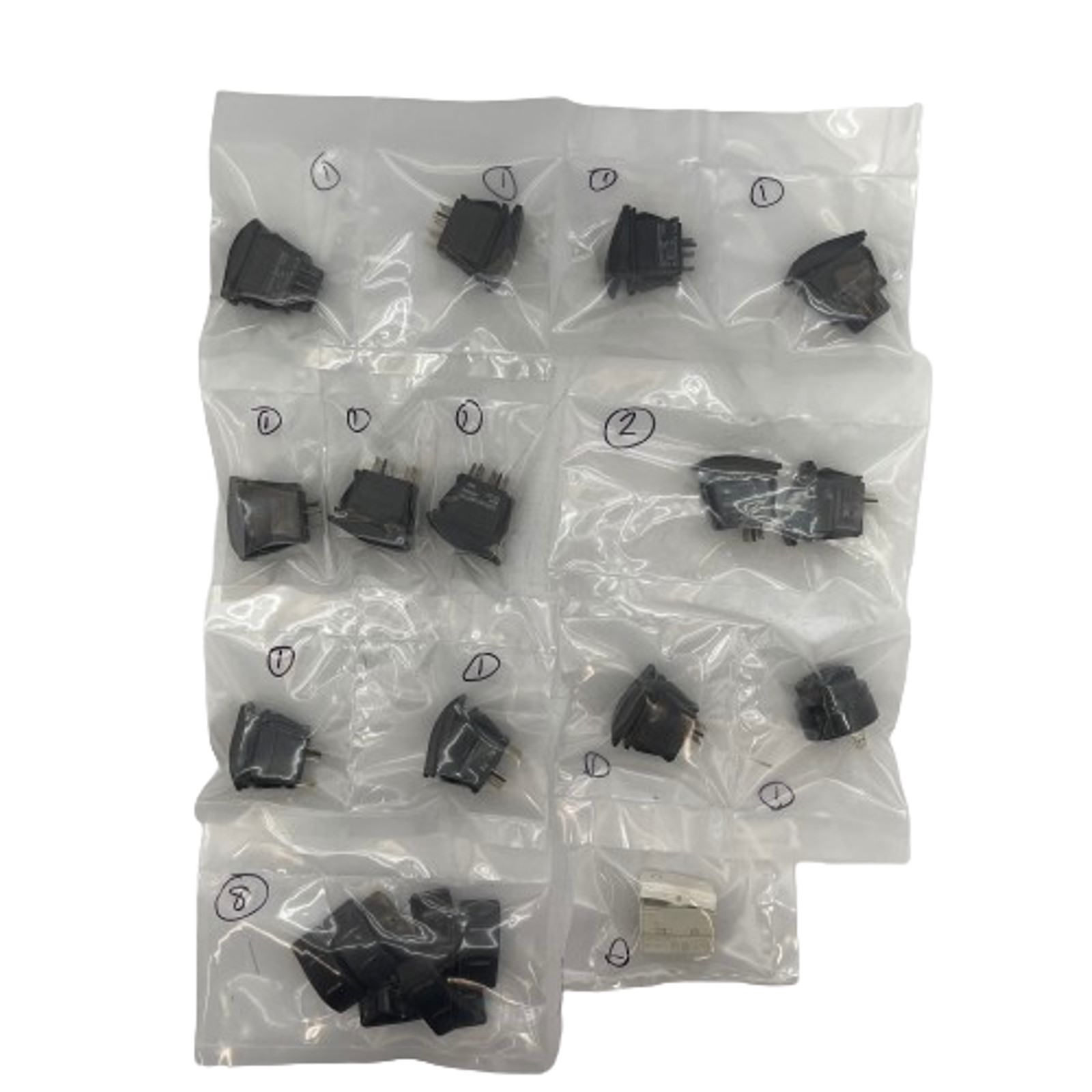 Mixed Lot of Electronic Rocker Switch Panel Mount Black - New