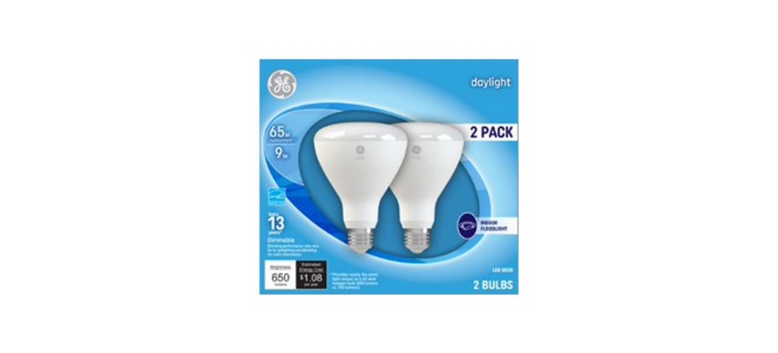 GE 41003 LED Bulb BR30 E26 (Medium) Daylight 65 W Frosted Pair