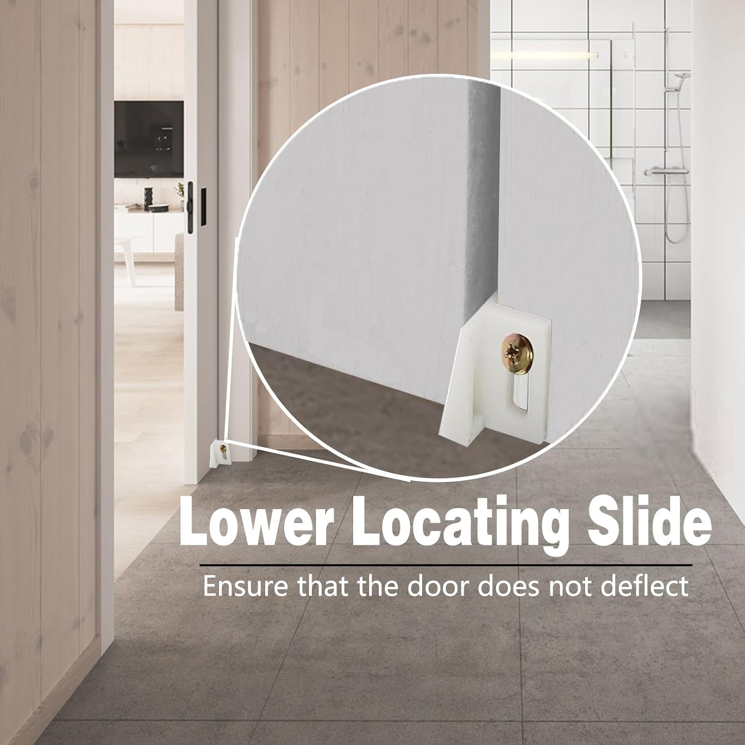 Smooth Sliding 1" Pocket Door Rollers - 2 Pack with Quick Release Installation
