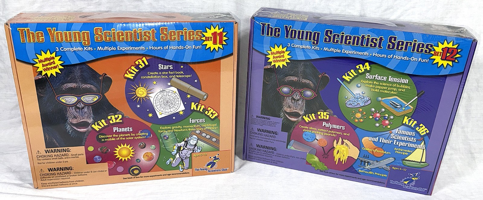 Young Scientist Science Series Set 11,12 Experiment Space,Polymers Kit 31-36 NEW