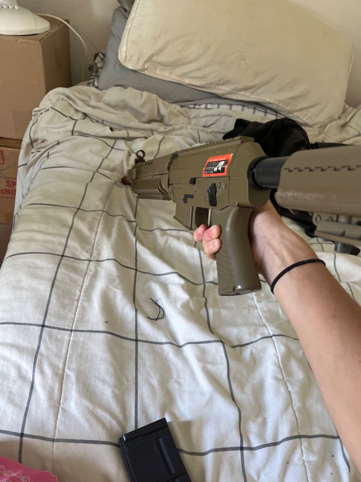 Airsoft just needs a battery fully auto powered and used condition I ask 175