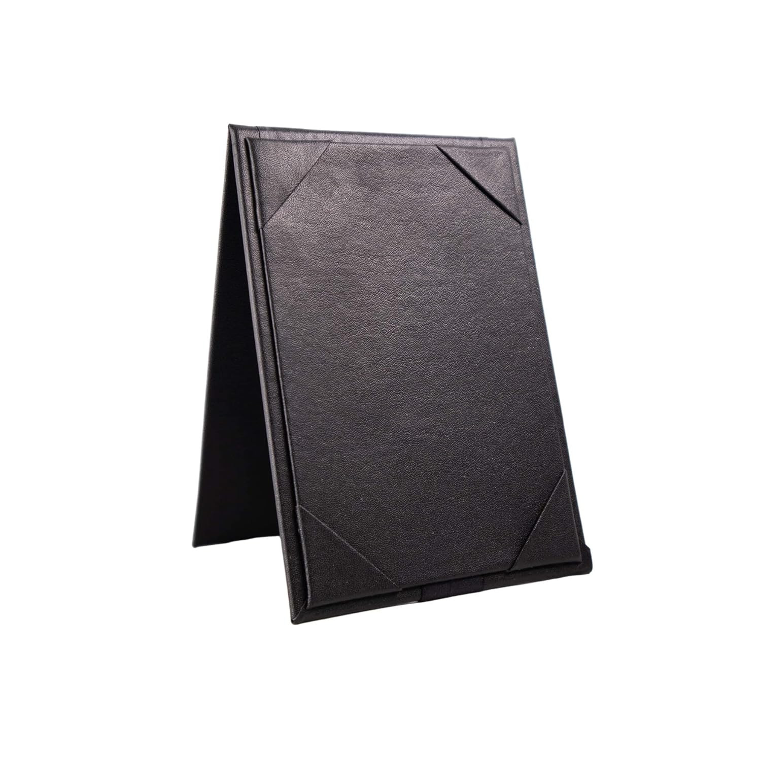 Mini Table Tents - Double-Sided Faux Leather Menu Holders 4x6, 12 Pack