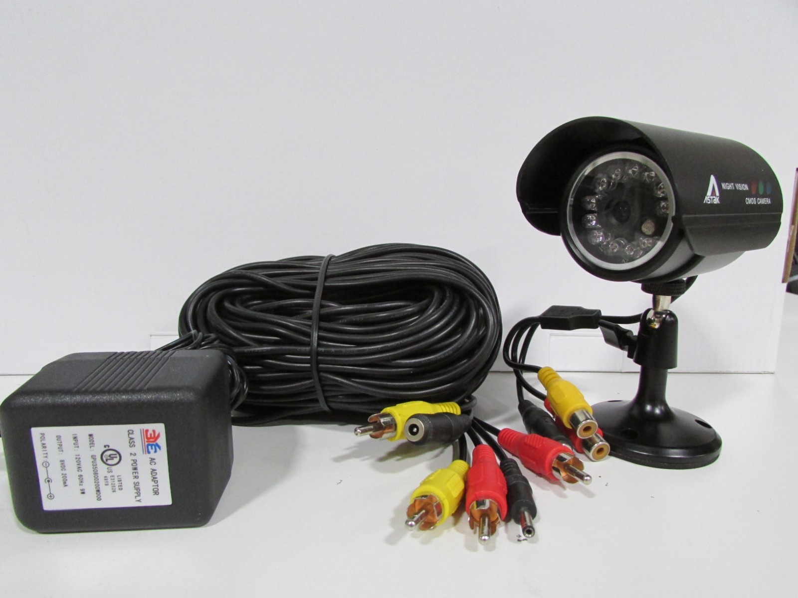 Wired Surveillance infrared Camera with Cable and Power Supply