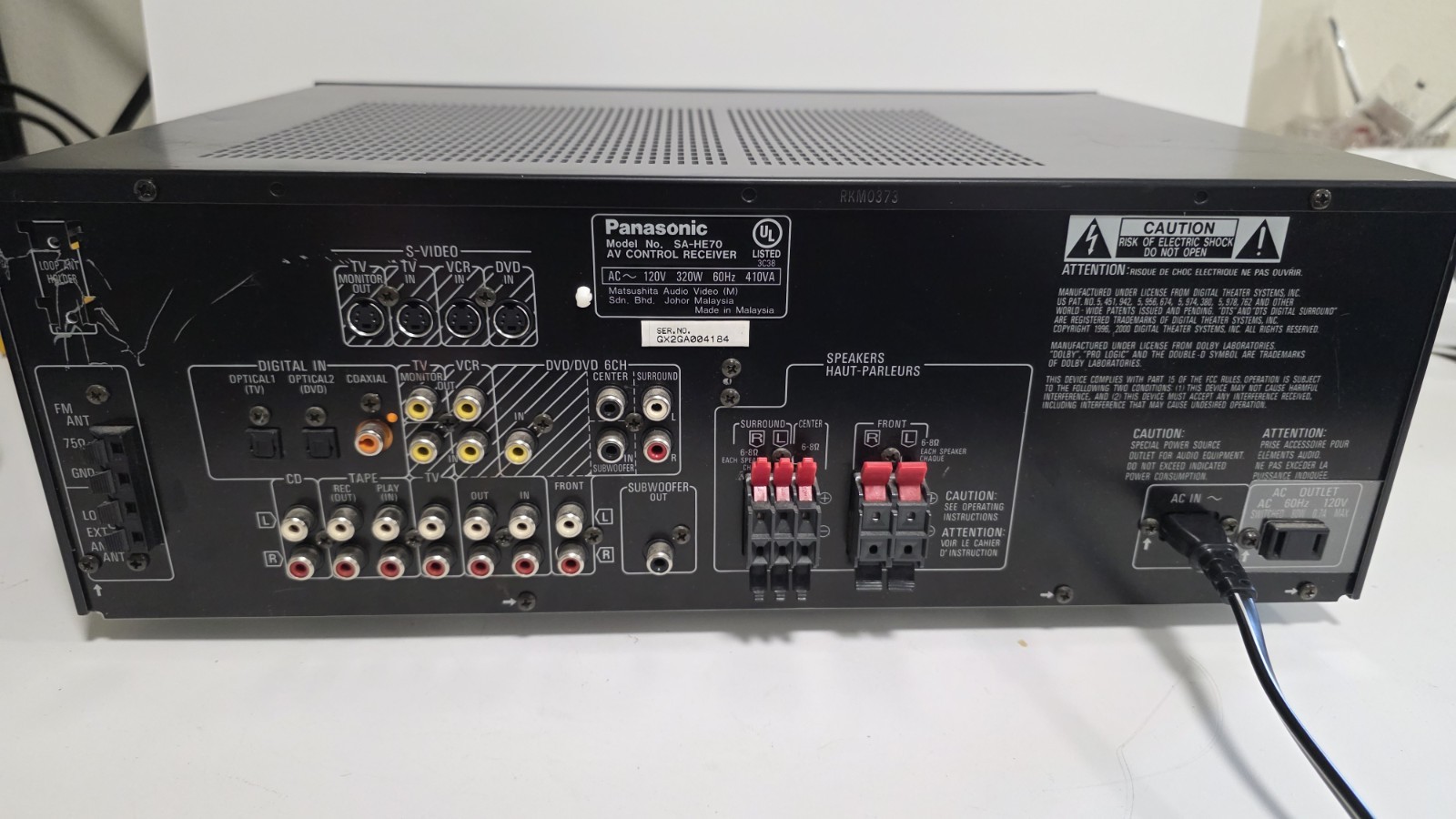 Panasonic SA-HE70 AV Control Receiver