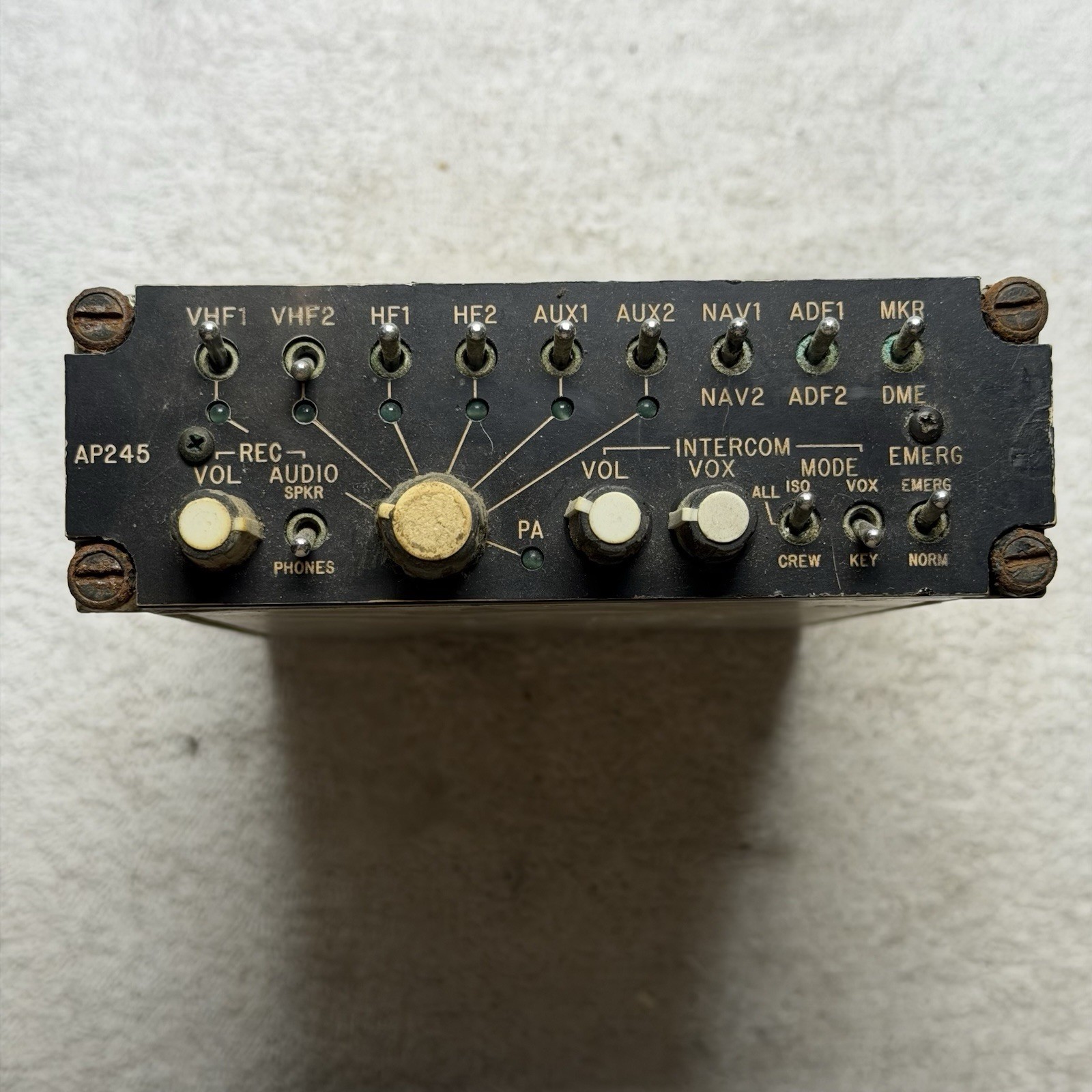 Western Avionics AP245 Audio Panel 245-0-00 W/ Mods 1-7