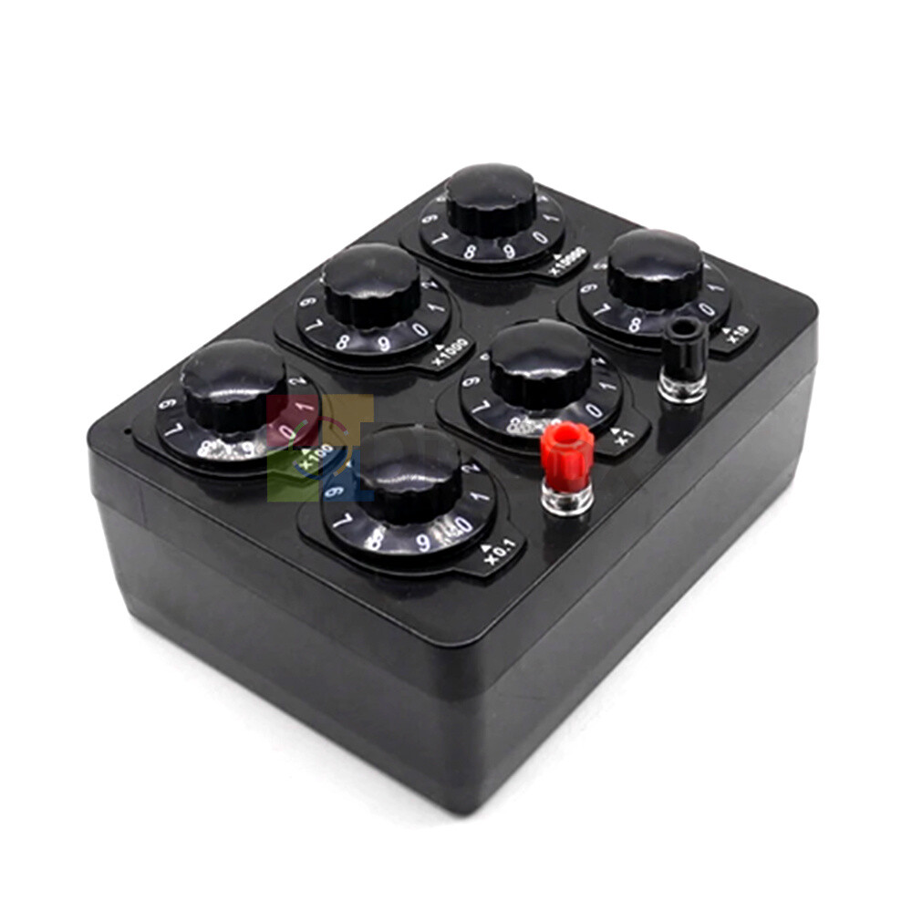 0-99999.9 ohm Simple Resistance Box Six Knobs Electricity Teaching Instruments