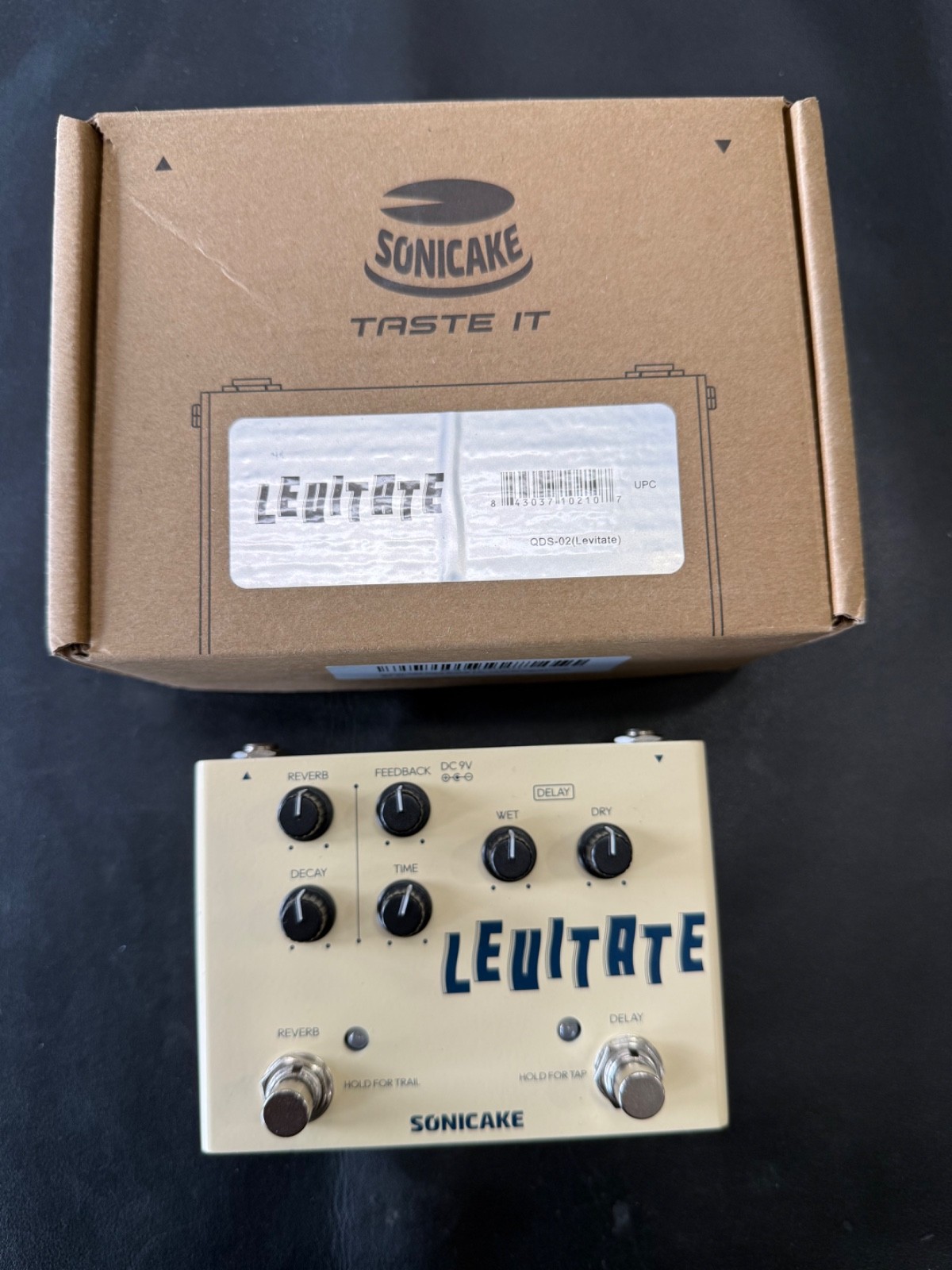 Sonicake Levitate Digital Delay + Reverb Guitar Effects Pedal w/box
