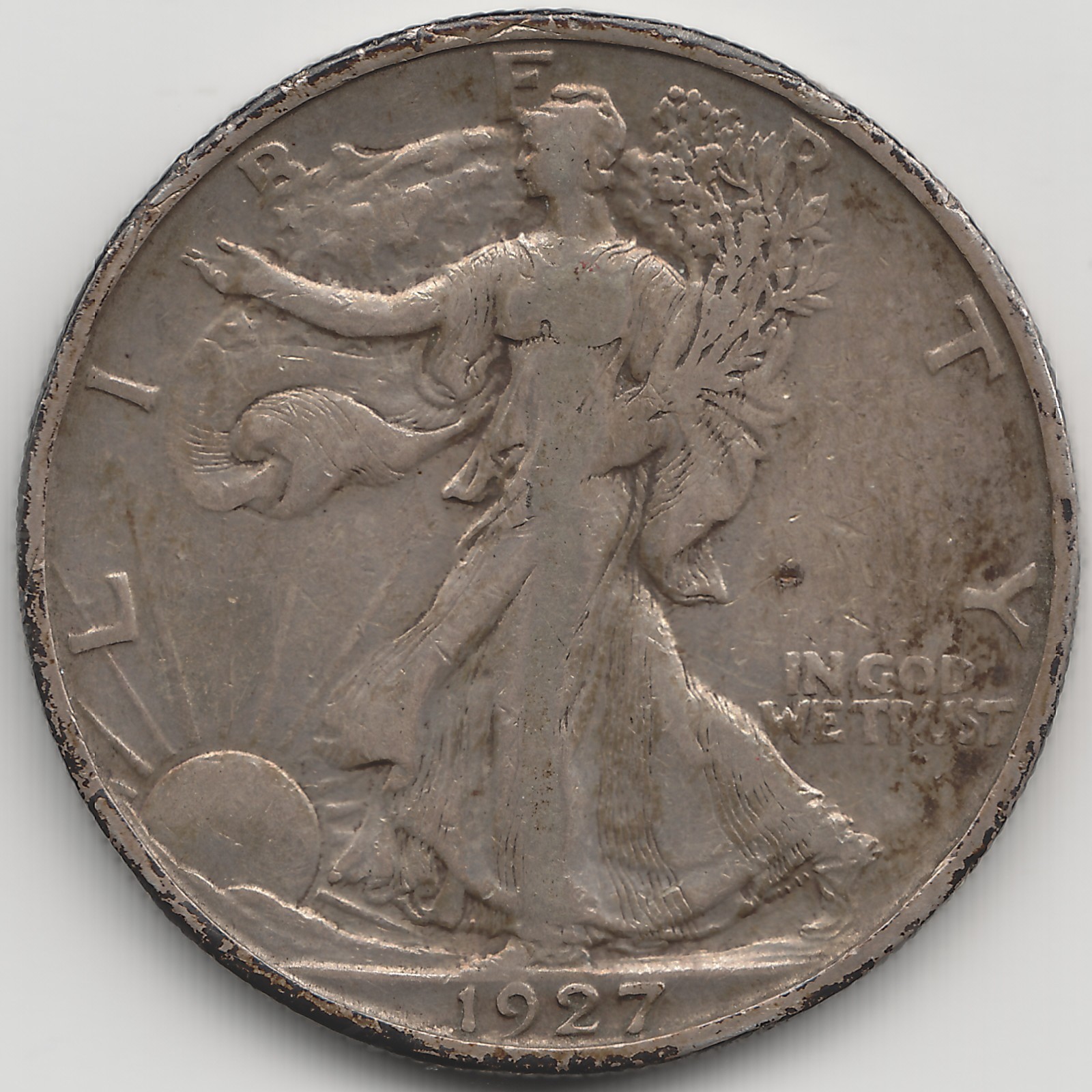 1927 S Walking Liberty Half Dollar, VF