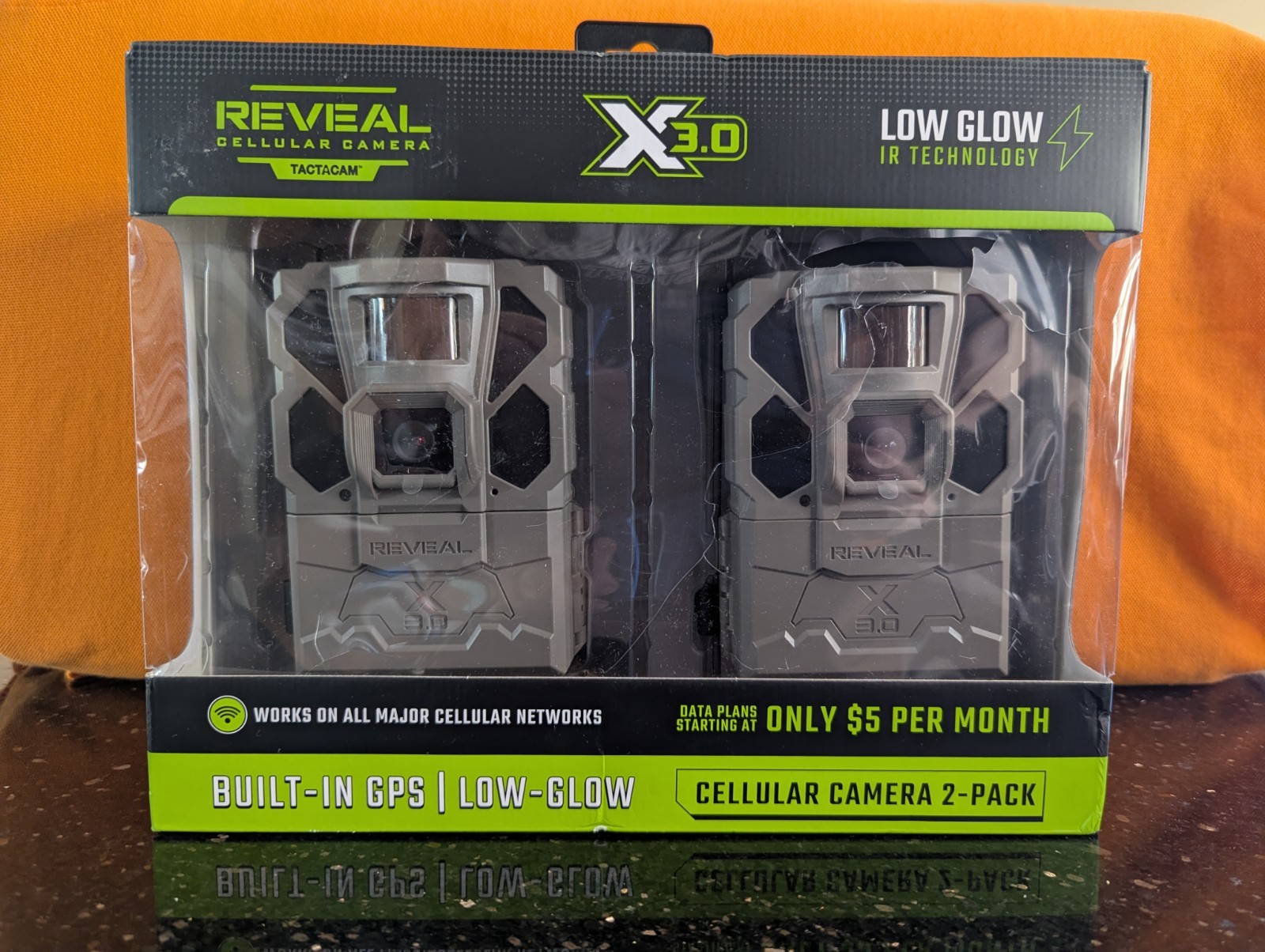 Tactacam Reveal X3.0 Cellular Trail Camera - 2-Pack RV-XP3 NEW box small cut
