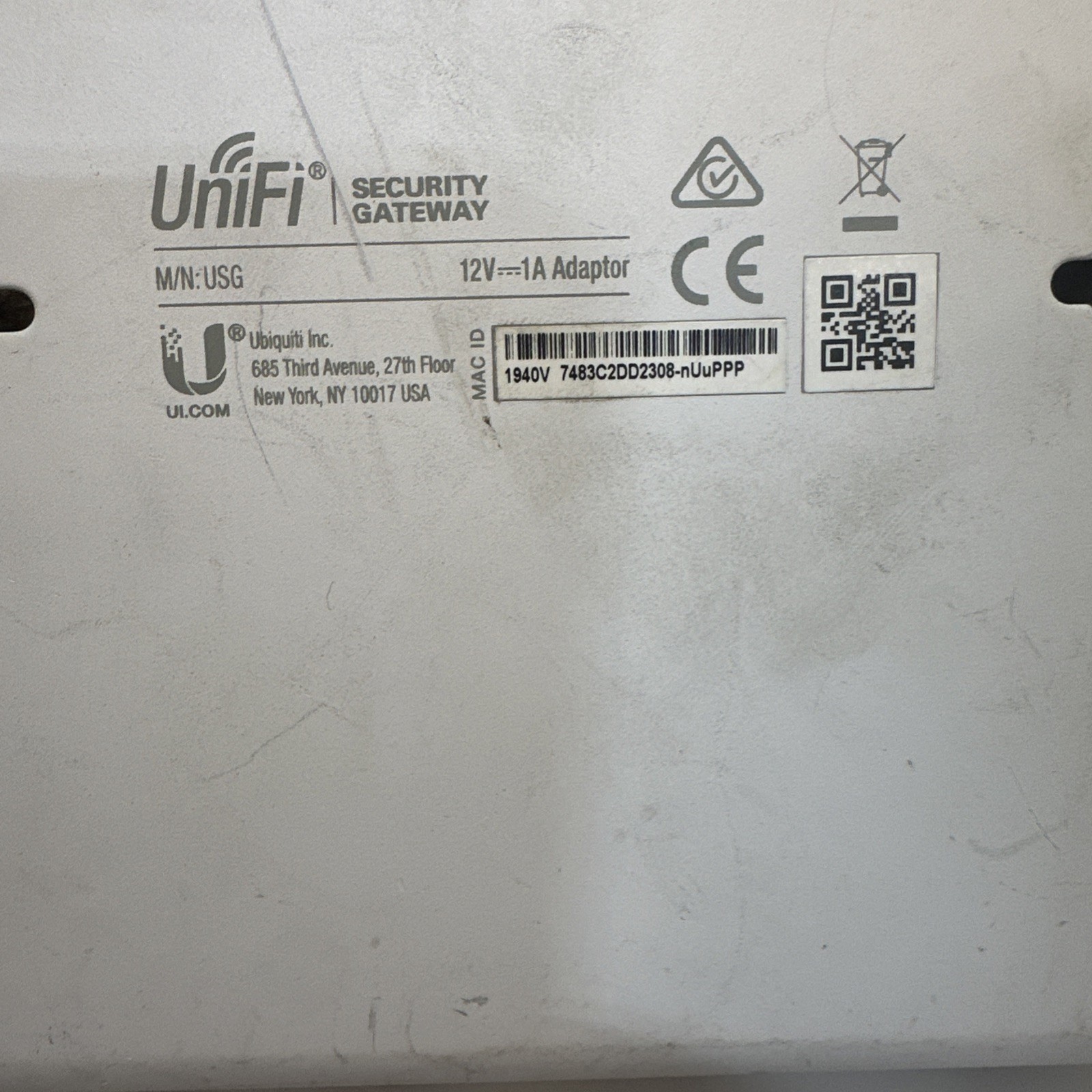 Ubiquiti Networks Unifi Security Gateway USG Router/Firewall