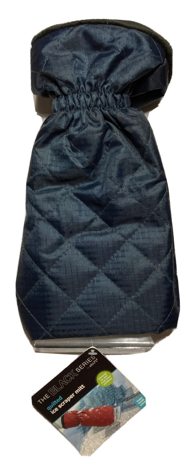 Blue Car Window Windshield Winter Ice Snow Scraper Fleece Glove Thermal Warmer