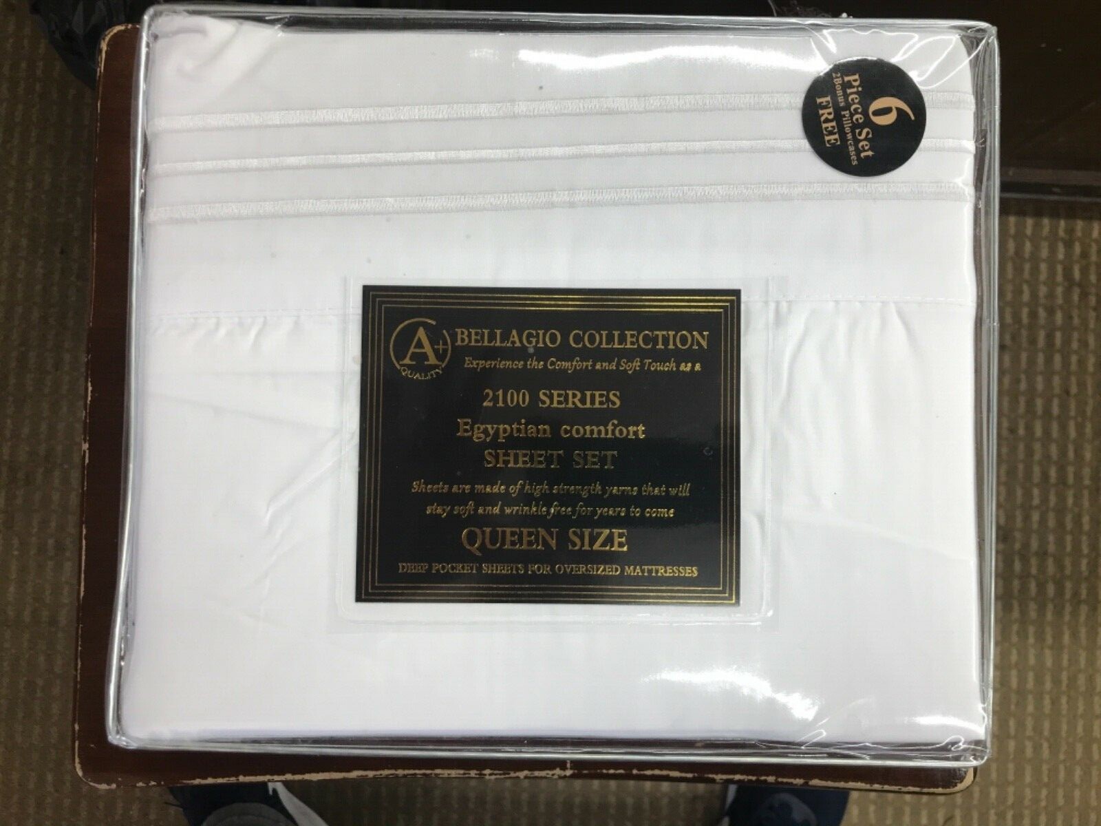 NEW Bellagio Collection 2100 Series Egyptian Comfort 6 pc Sheet Set King Size