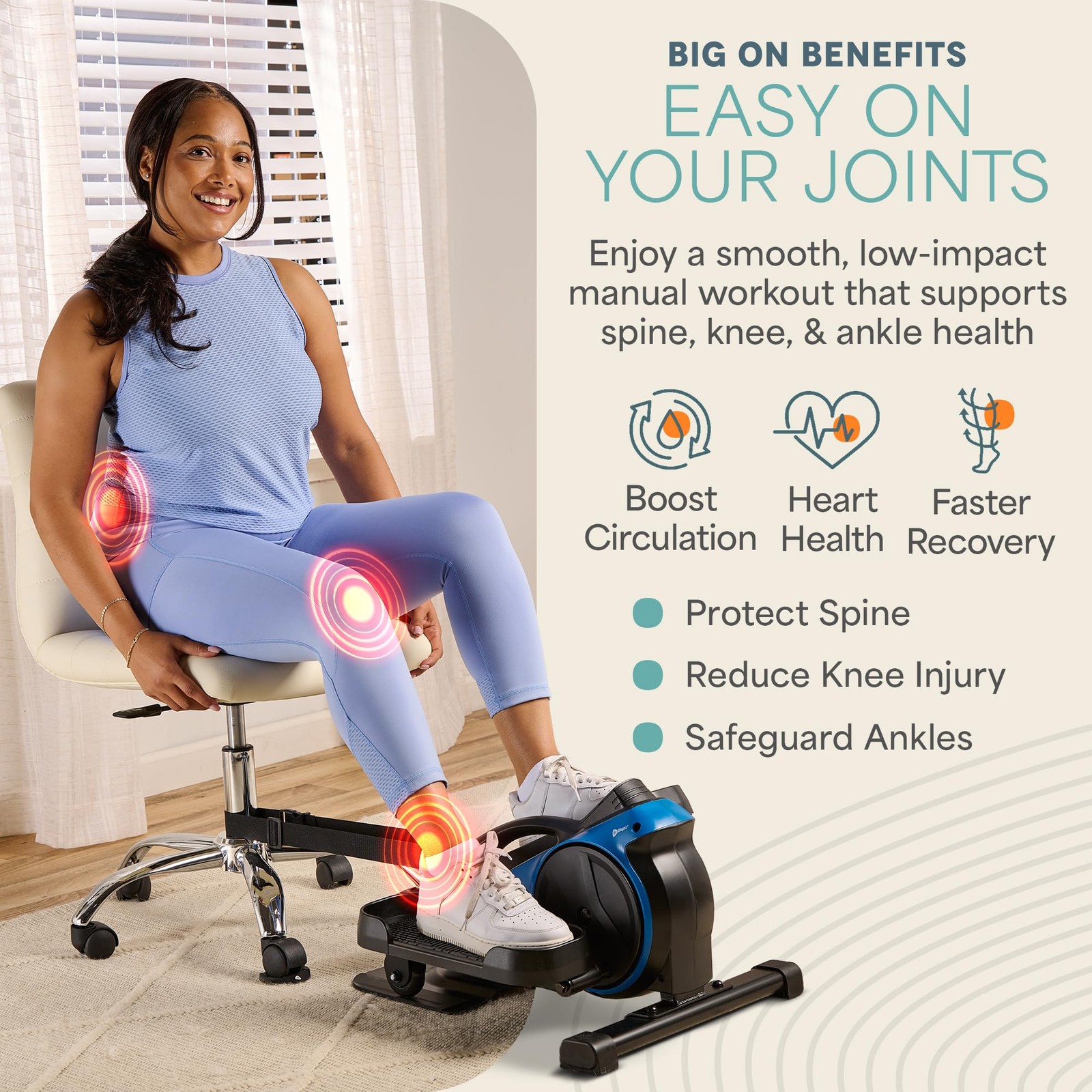 Lifepro Portable Elliptical Exercise Machine Under Desk - Motorized Pedal Exerc-