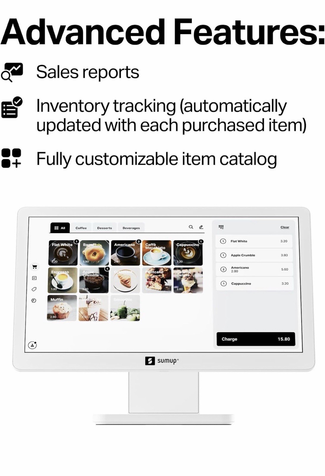SumUp POS Lite – Compact 13" Touchscreen Point of Sale System