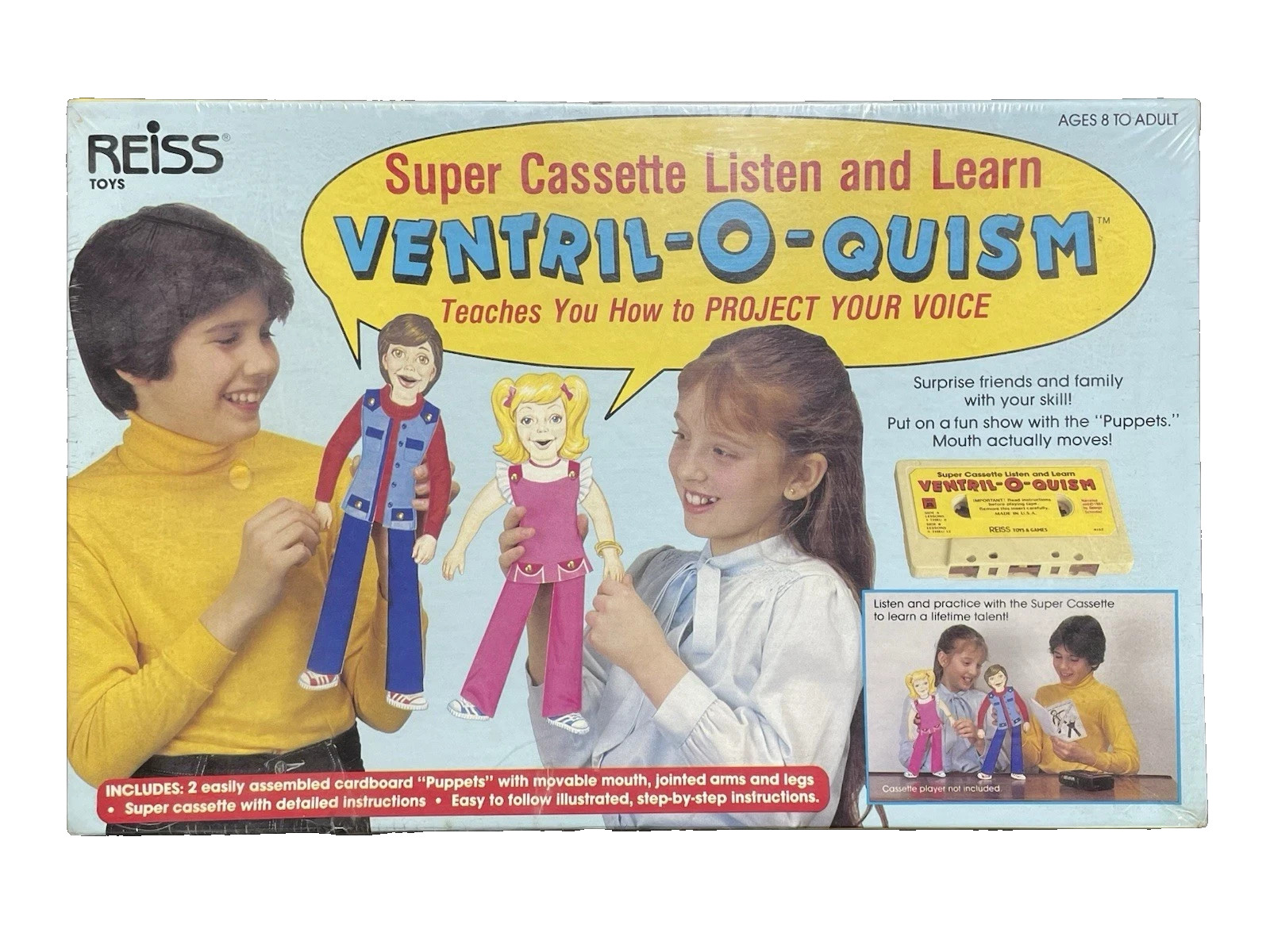 Ventriloquist Puppet Reiss Toys Listen and Learn Ventril-O-Quism Dummy Rare