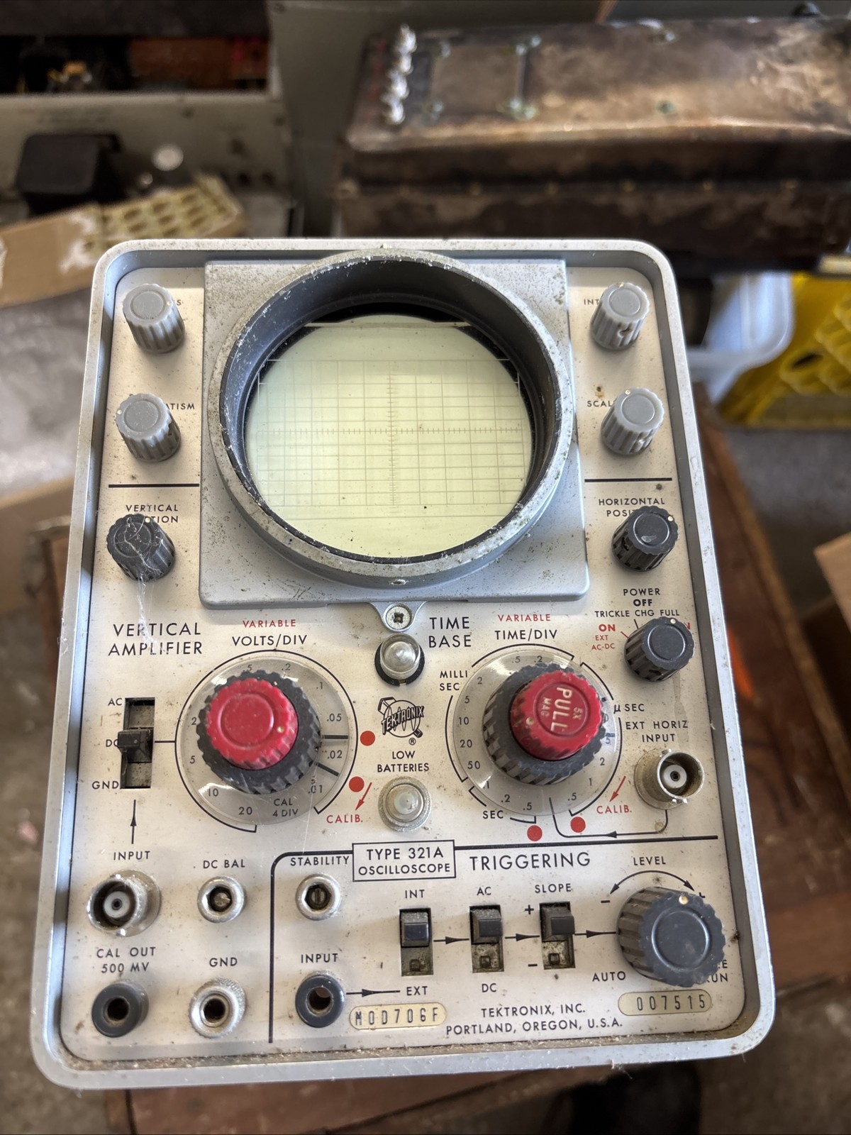 Vintage Tektronix 321A Oscilloscope Untested Estate Parts