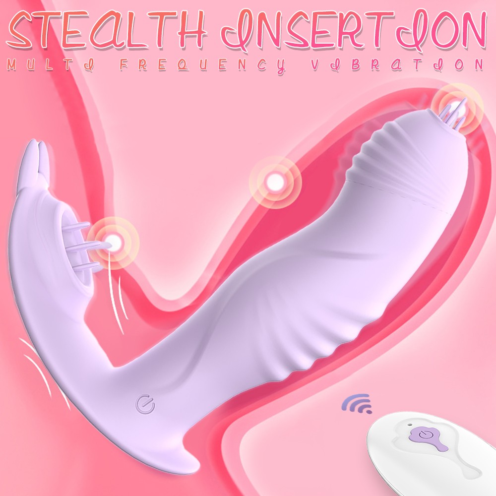 Wearable G-Spot Clit Vibrator Licker Dildo Massager Adult Sex Toys for Women US