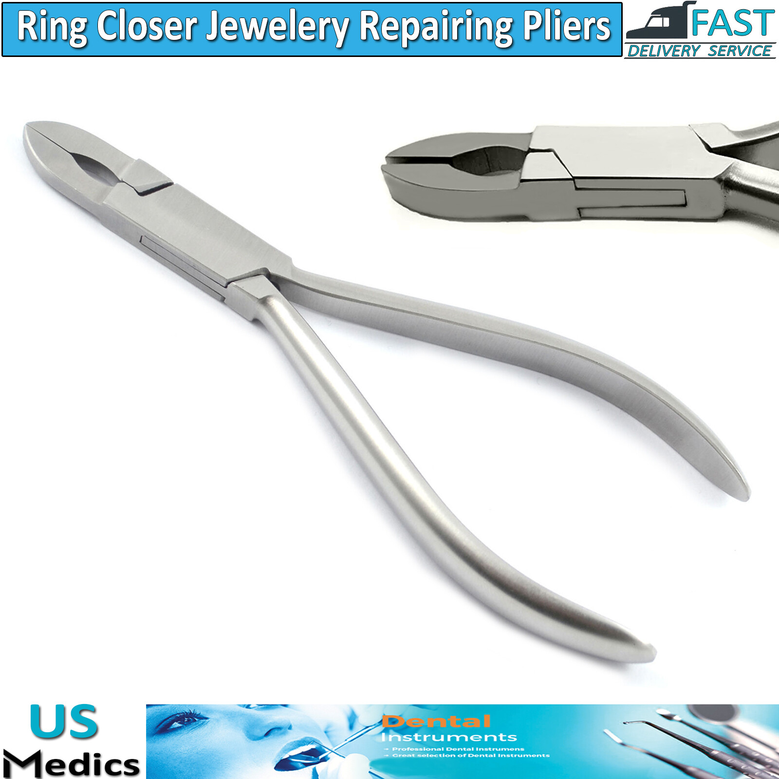 Surgical Ring Closer Plier Body Piercing Art Ring Closing Captive Bead hoop 14cm