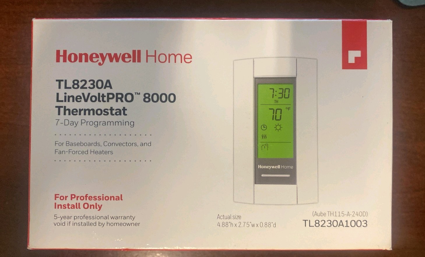 Honeywell LineVoltPRO 8000 TL8230A1003 7-Day Prog. Thermostat *FREE SHIPPING*