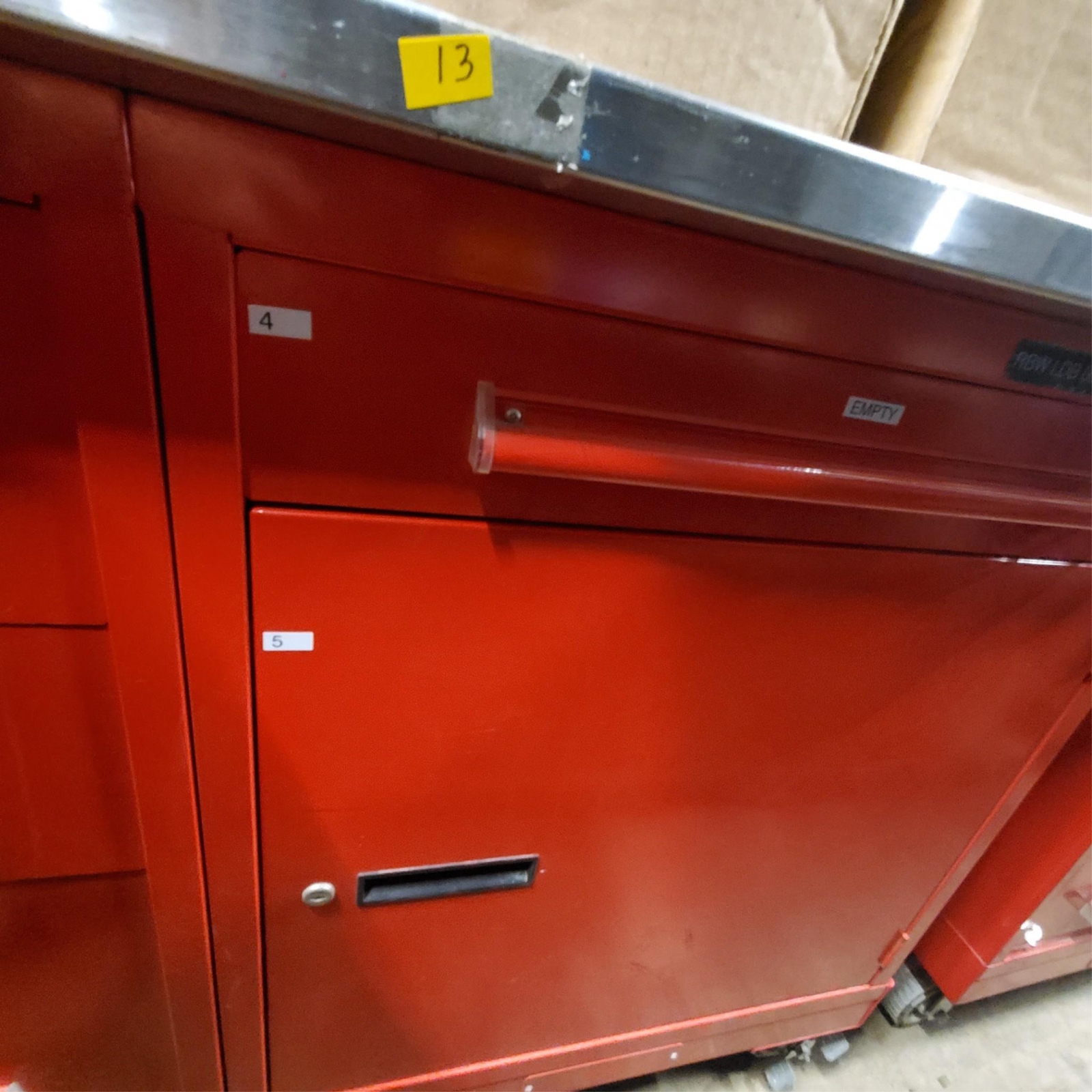 Equipto 5 Drawer Custom-Designed Red Modular Cabinet (13)