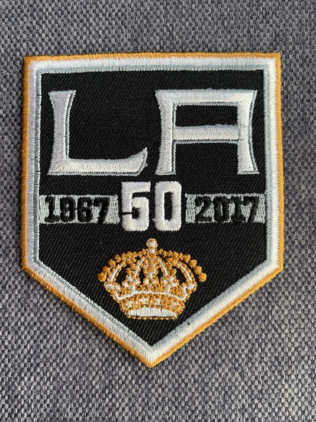 LA KINGS 50 YEARS-embroidered iron on patch—BRAND NEW!