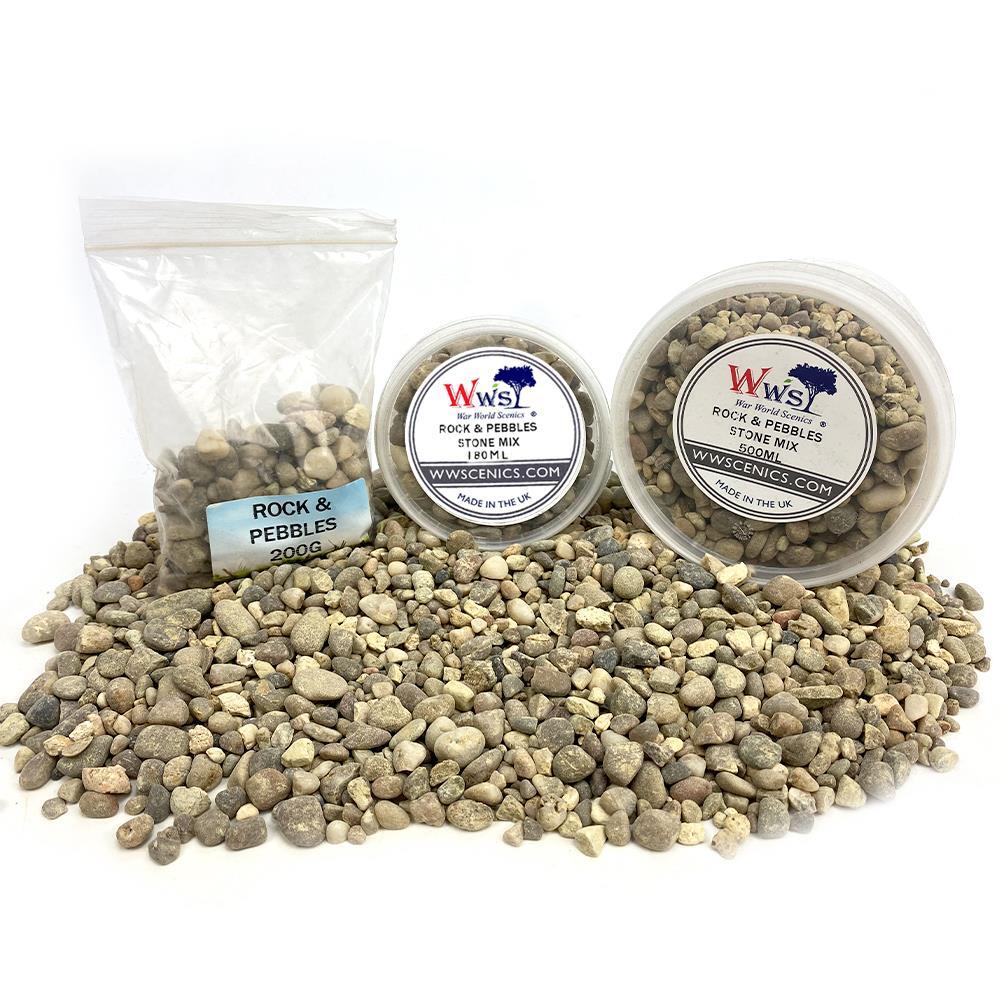 Rock & Pebble Stone Mix | Wargame Scenery & Basing Material