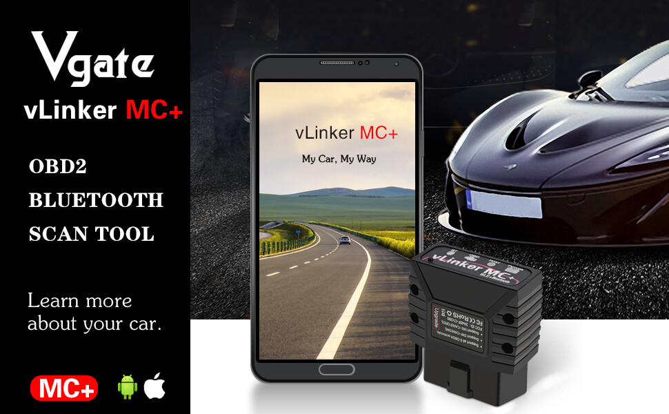vLinker MC+ BLE V2.2 Bluetooth 4.0 Scanner OBD2 Car Diagnostic Tool iOS &Android