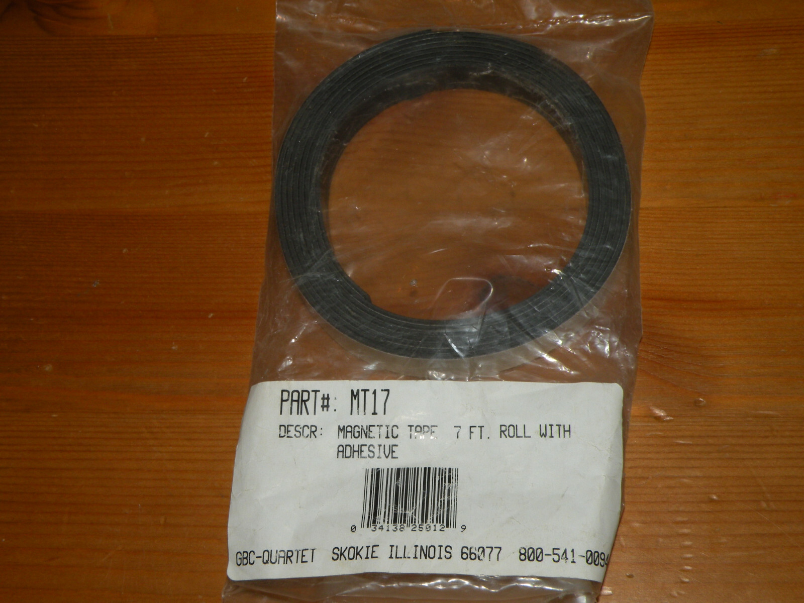 Quartet Magnetic Tape w/ adhesive back 0.5 Inch x 7 Feet Roll Dark Brown (MT17)