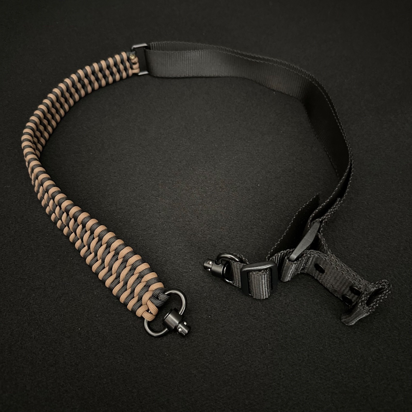 2 Point Tactical QD Gun Rifle Sling Quick Adjust Handmade 750 Paracord Coyote