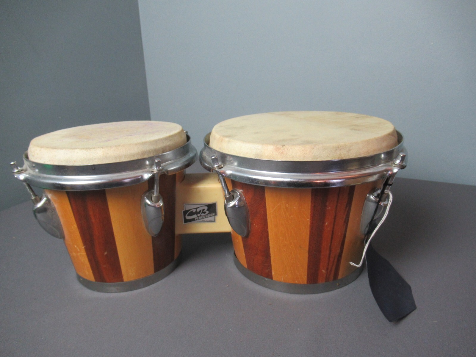 Authentic CB Percussion Bongo Head Drums Kaman Wood Heads 6 1/2''-7 3/4''  k4 pb