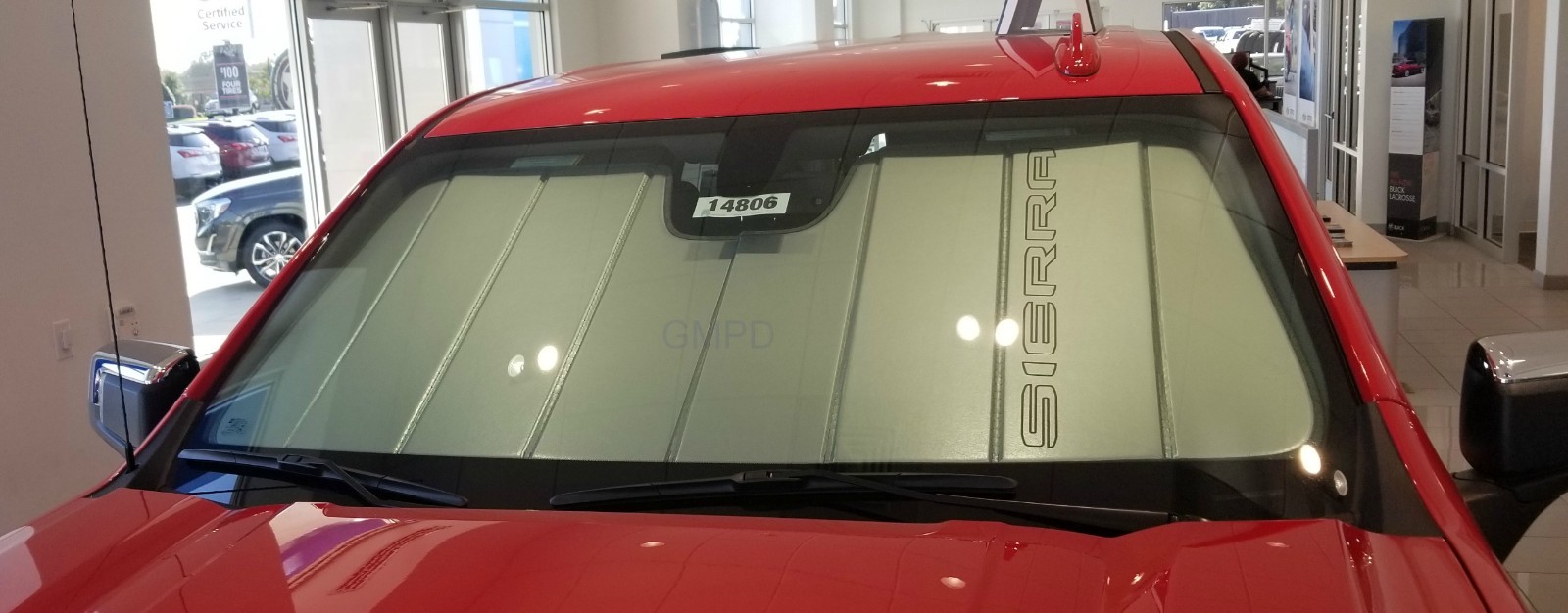 2019-2026 New Generation GMC Sierra OEM GM Sunshade with Sierra Script 84641432