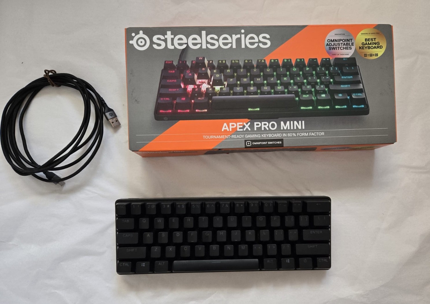 SteelSeries Apex Pro Mini Wired Mechanical Keyboard - Black 60% Keyboard