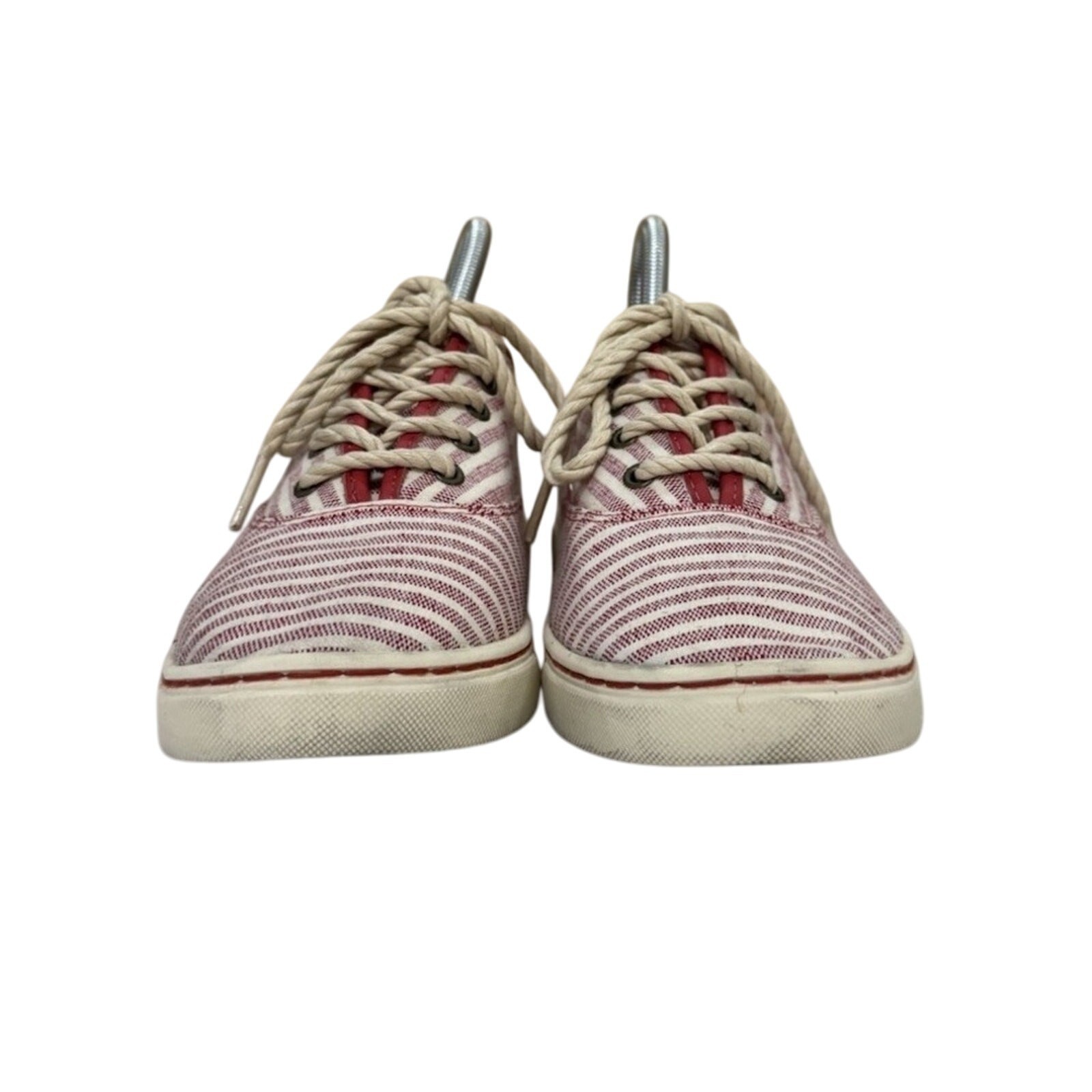 UGG Striped Canvas Sneakers Red White Women's Size 8 Casual Shoes