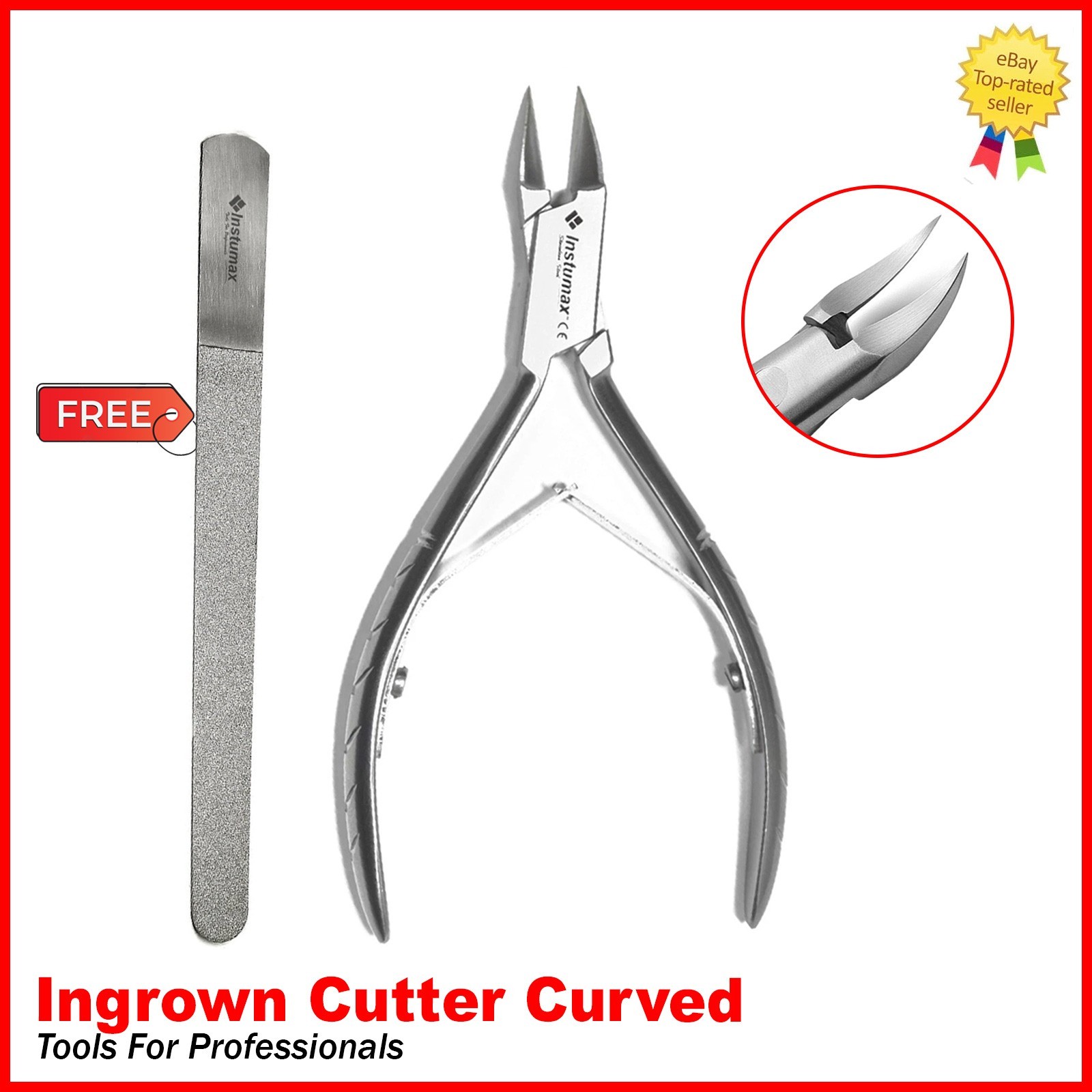 Stainless Steel Toenail Clipper for Ingrown Thick Nails Wide Jaw Toe Nail Cutter