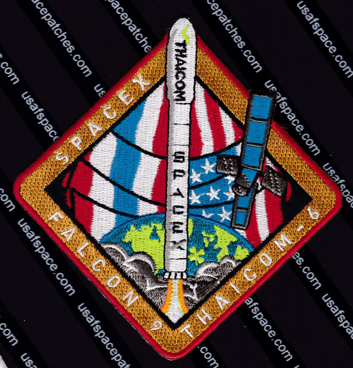 Authentic THAICOM 6 - SPACEX FALCON 9 Launch CCAFS SATELLITE SPACE Mission PATCH