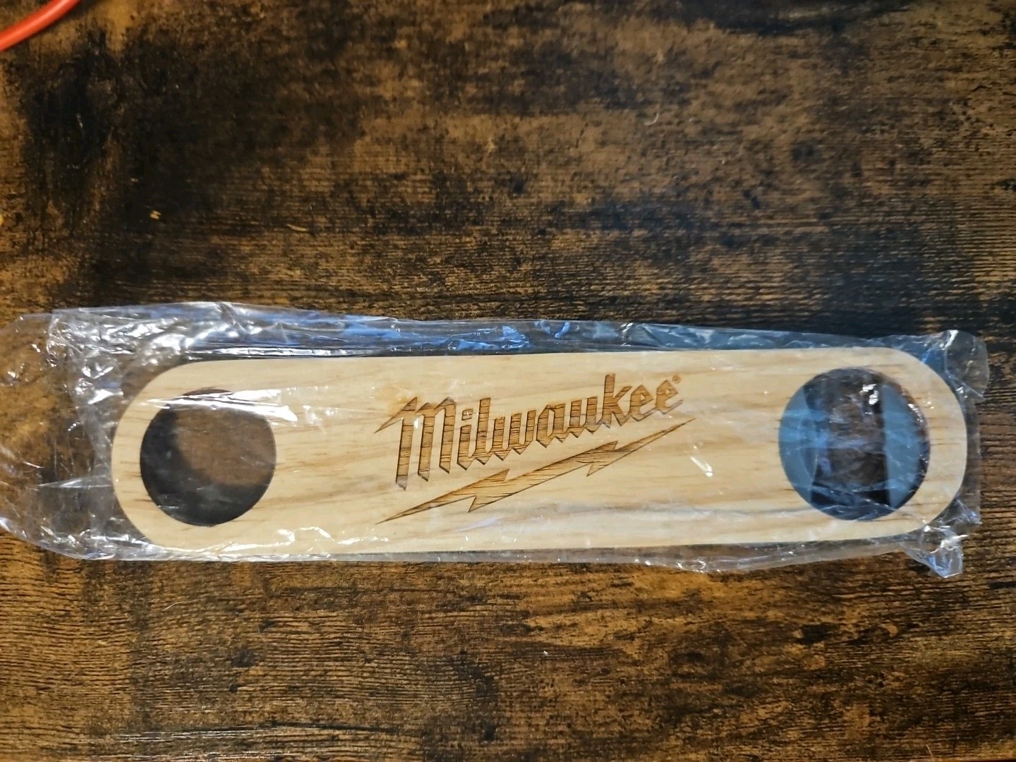 Milwaukee 7" Wood and Steel Bottle Opener