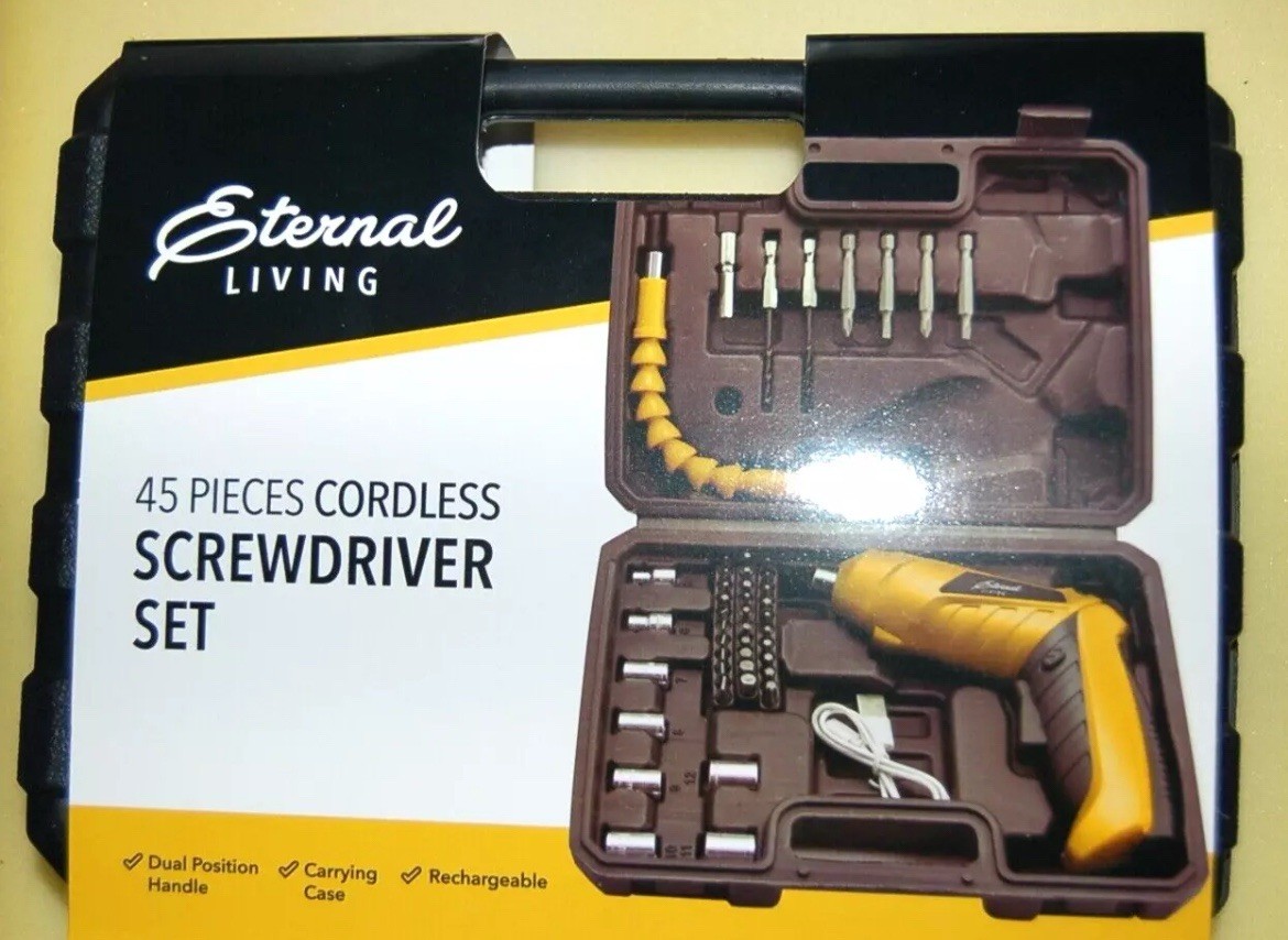 45 Piece Wireless Electric Screwdriver accessory set - Eternal Living