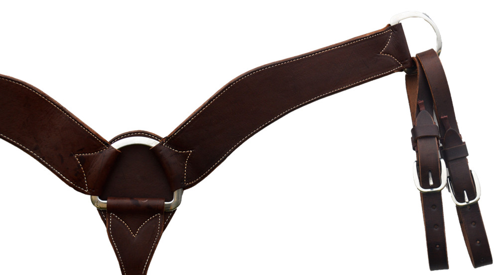 Premium Leather Breast Collar - Hand Crafted | Latigo Lined W/Double Tugs