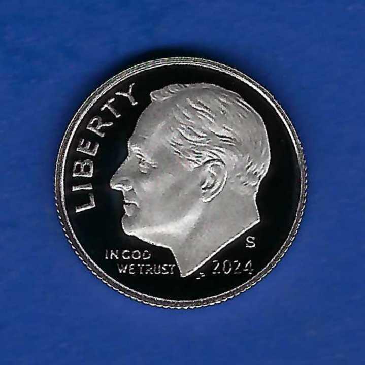 2024 S Clad Proof Roosevelt Dime-Gem Proof-IN STOCK