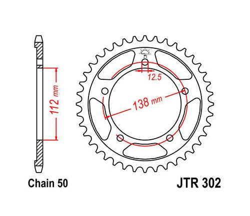 JT Steel Rear Sprocket 530 43T Honda CB900F 919/CBR600 F2/CBR900RR/CBR600 F3