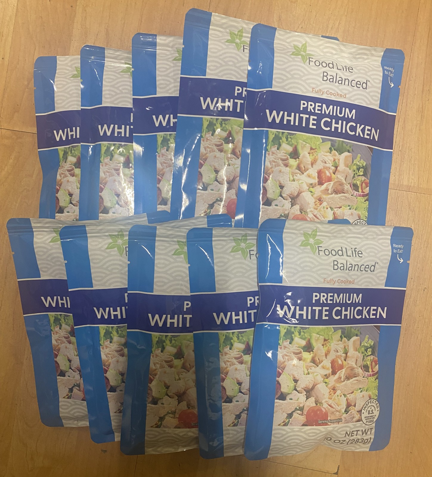 Lot of 10 Food Life Balanced Premium White Chicken Ready Eat 10oz. Best By 11/27