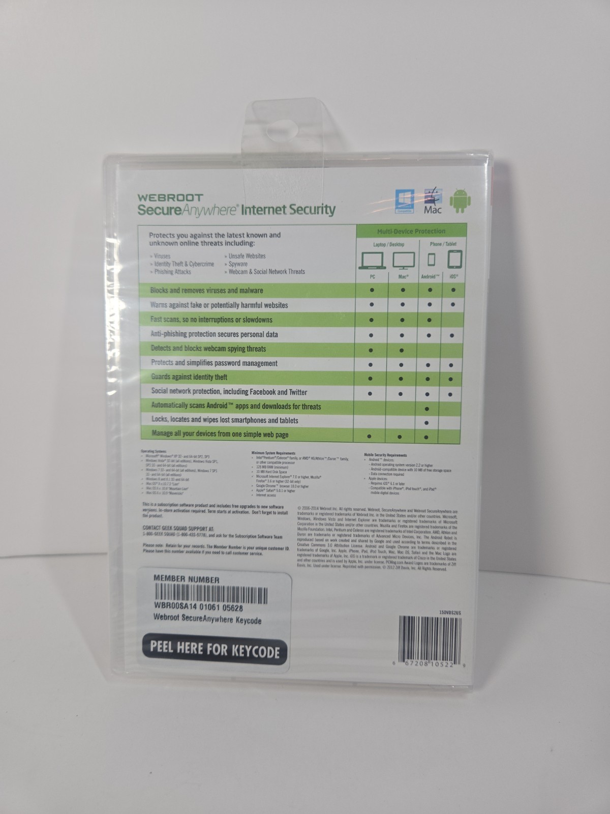 Webroot SecureAnywhere Internet Security - Full Version for Windows & Mac Sealed