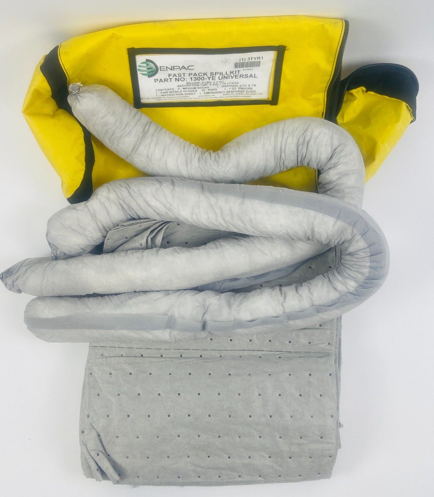 ENPAC Fast Pack Spill Kit 1300-YE Universal Chemical Absorbent Emergency