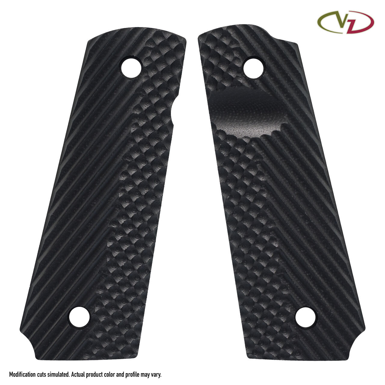 1911 VZ OPERATOR II - FULL-SIZE GRIPS - Black G10 - 12-03-1110-10-00-000